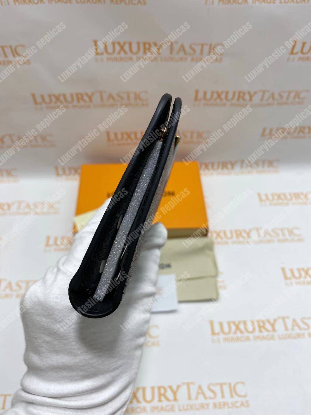 LV Monogram Canvas And Leather Kimono Wallet Black