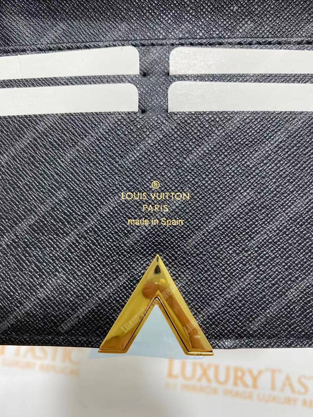 LV Monogram Canvas And Leather Kimono Wallet Black