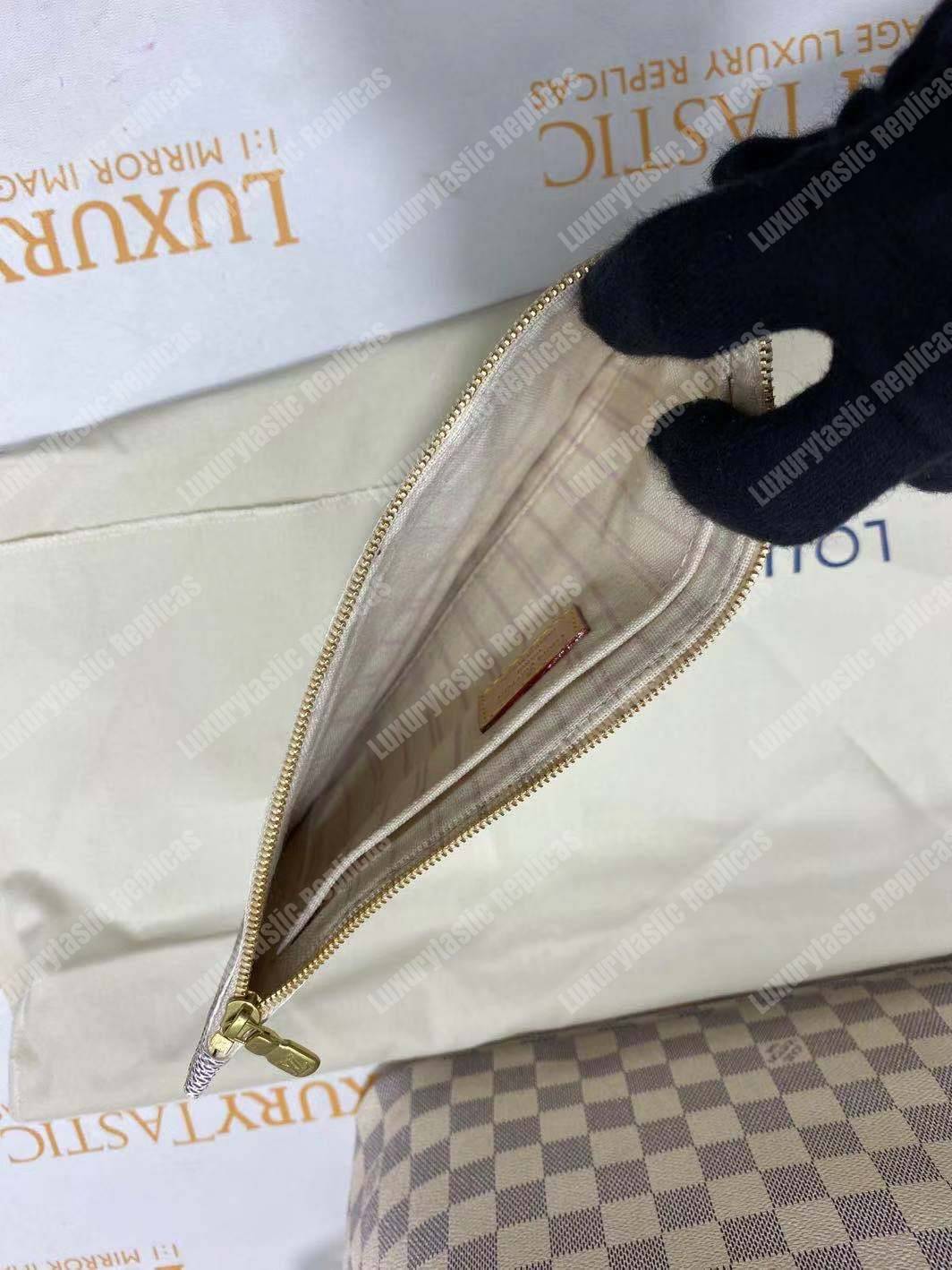 LV Neverfull MM Damier Azur Beige