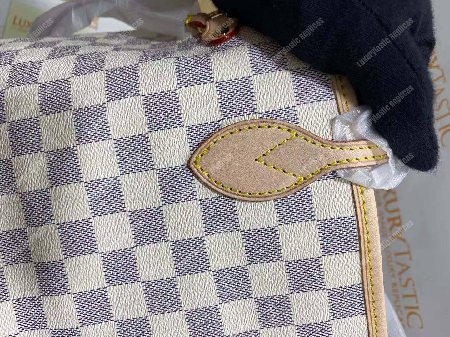 LV Neverfull MM Damier Azur Beige