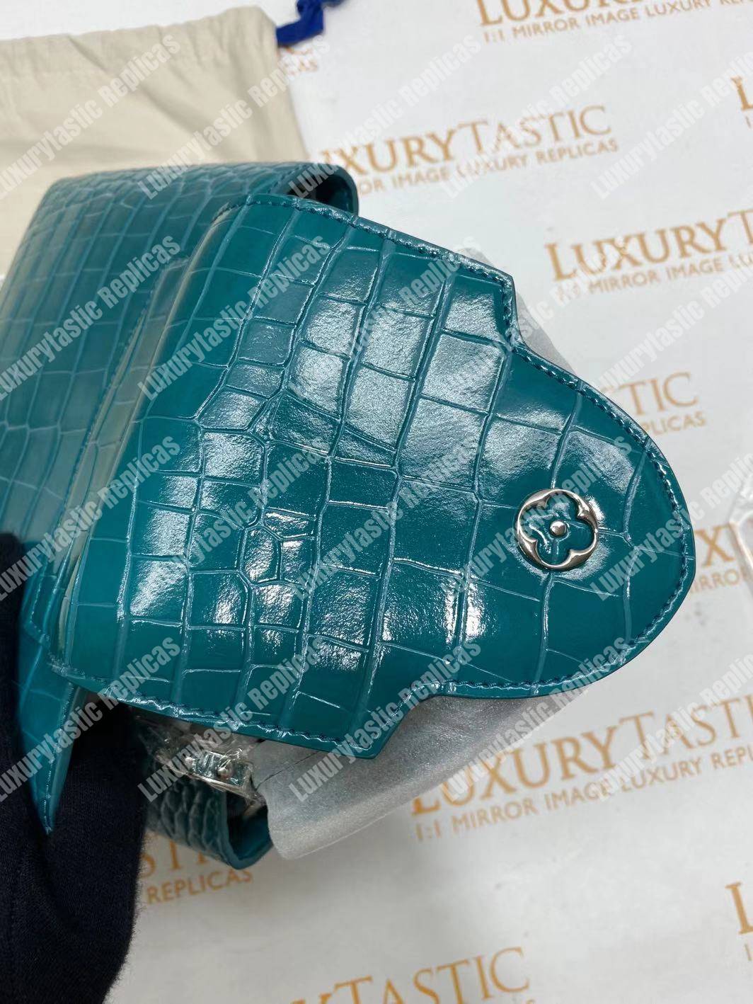 LV Capucines BB Crocodilien Brillant Cactus
