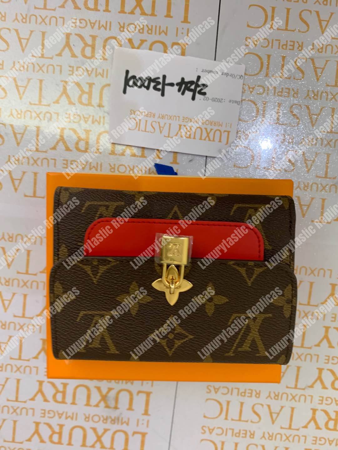 LV Flower Compact Wallet Monogram Coquelicot