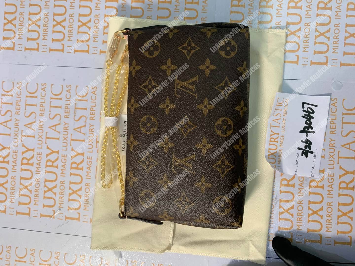 LV Pallas Clutch Bag Monogram Rose Poudre