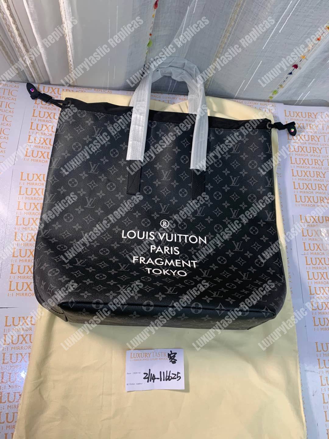 LV Cabas Light Tote Shoulder Bag Monogram Eclipse Canvas
