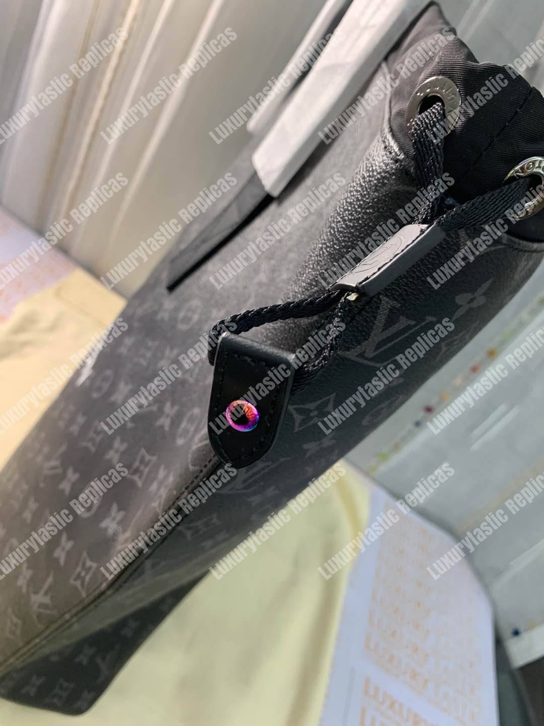 LV Cabas Light Tote Shoulder Bag Monogram Eclipse Canvas