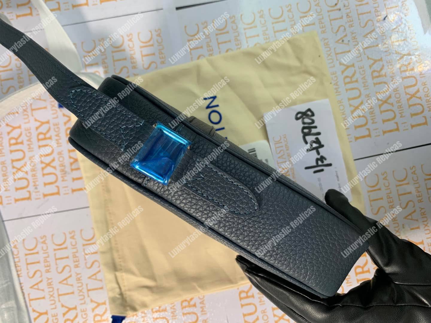 LV Danube Slim PM Navy Blue/Black