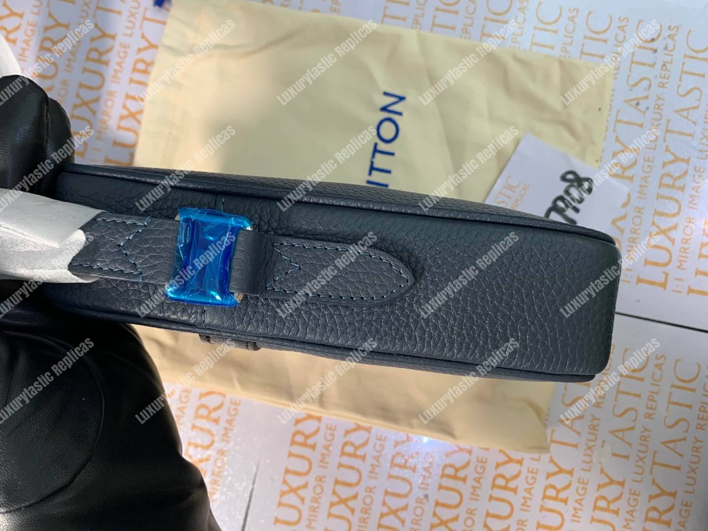 LV Danube Slim PM Navy Blue/Black