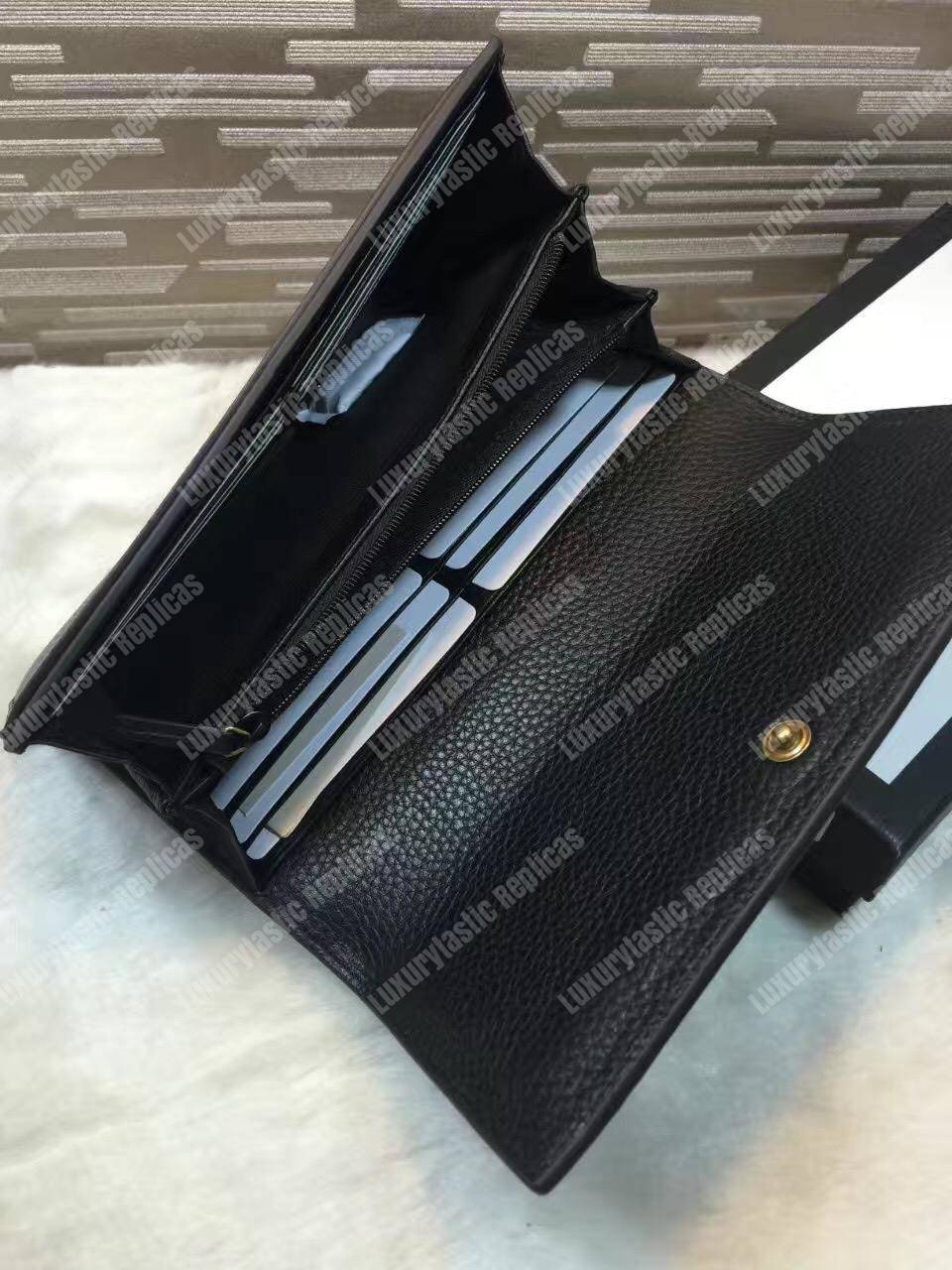 G*u*i animalier continental wallet black