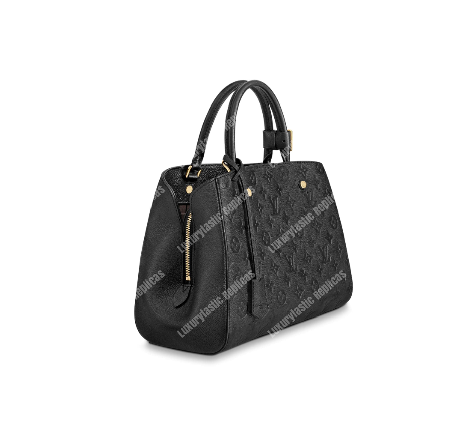 LV Montaigne MM Monogram Empreinte Leather Noir