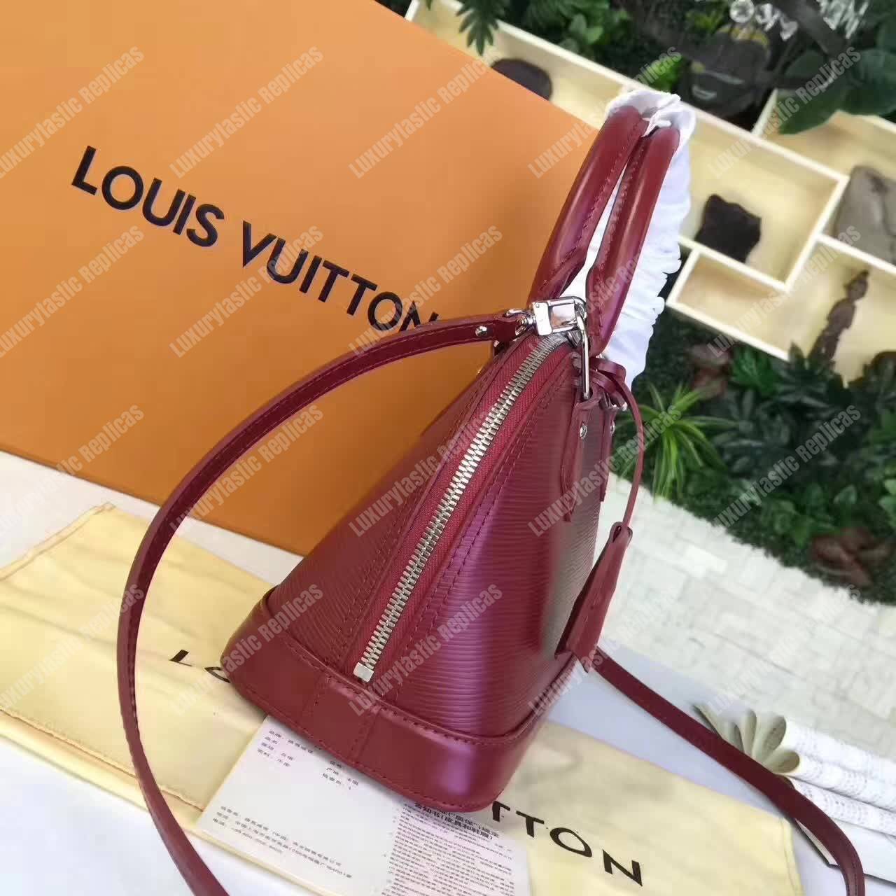LV Alma BB Epi Leather Grenade