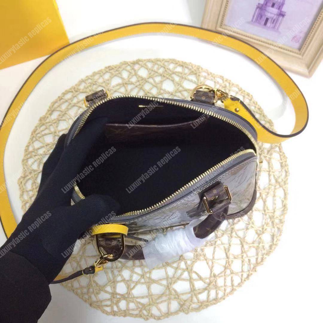 LV Alma BB Metallic Monogram Vernis Patent leather