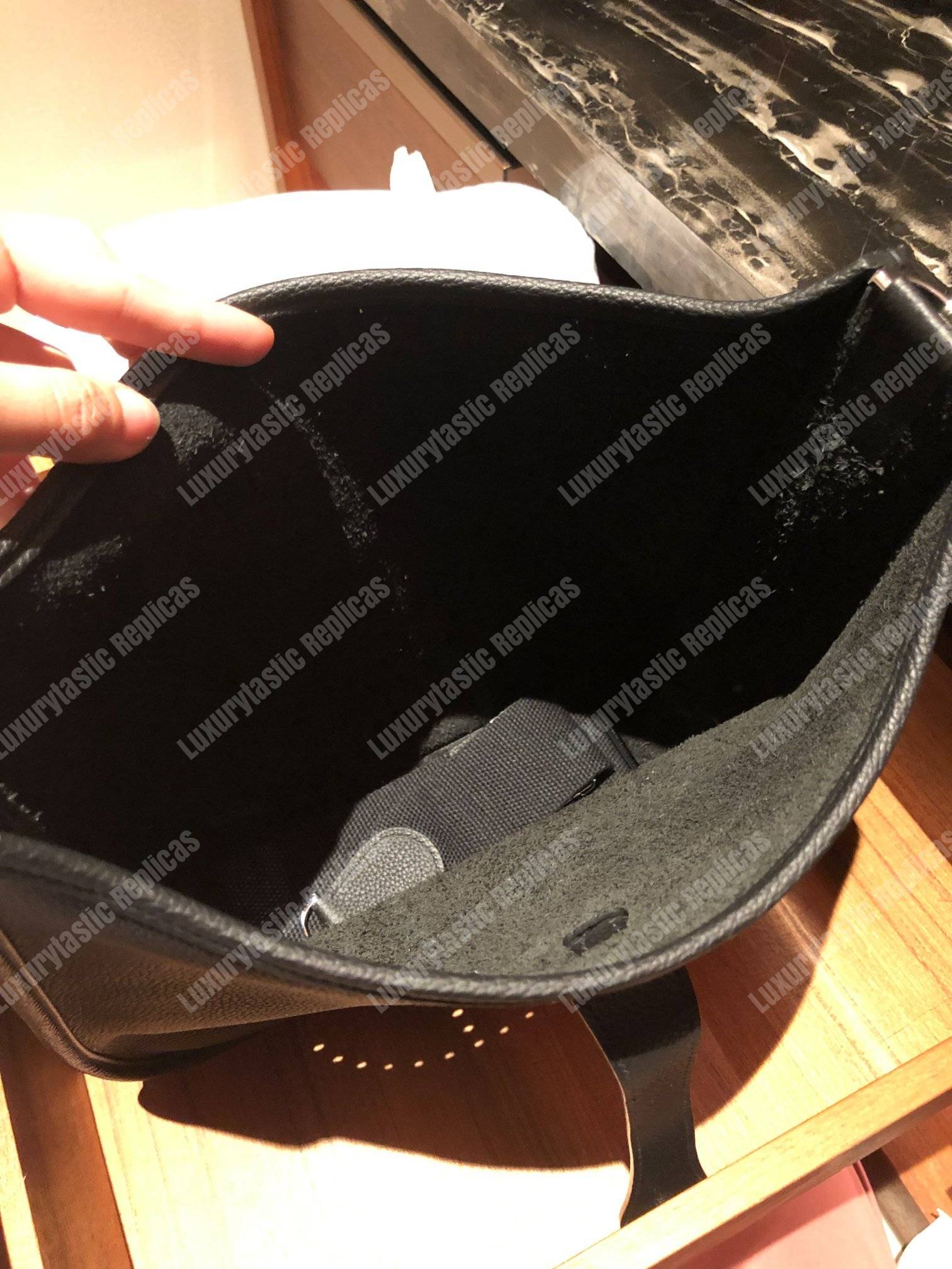 H**mes evelyne iii 29 clemence bag noir
