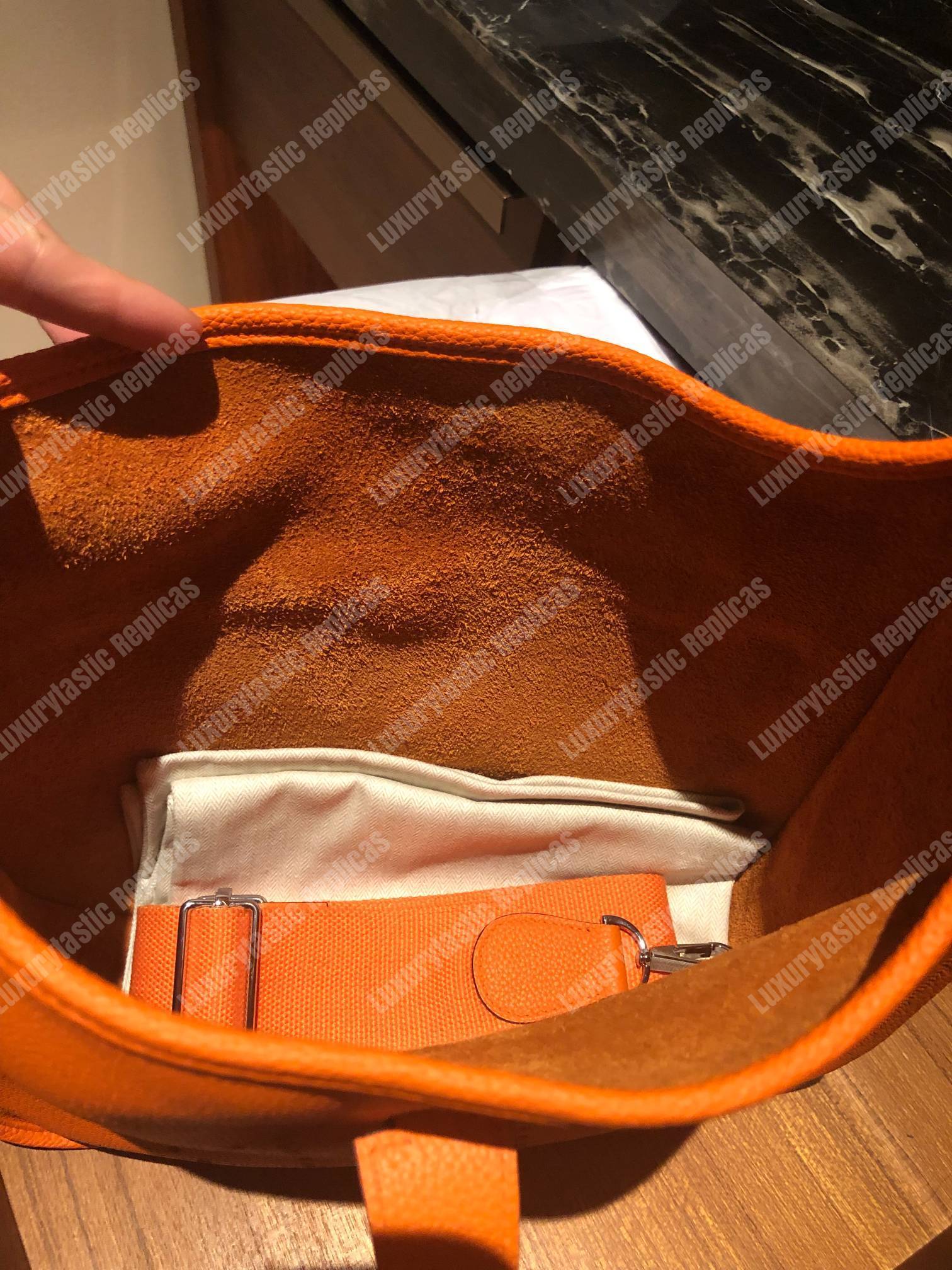 H**mes evelyne iii 29 clemence bag orange