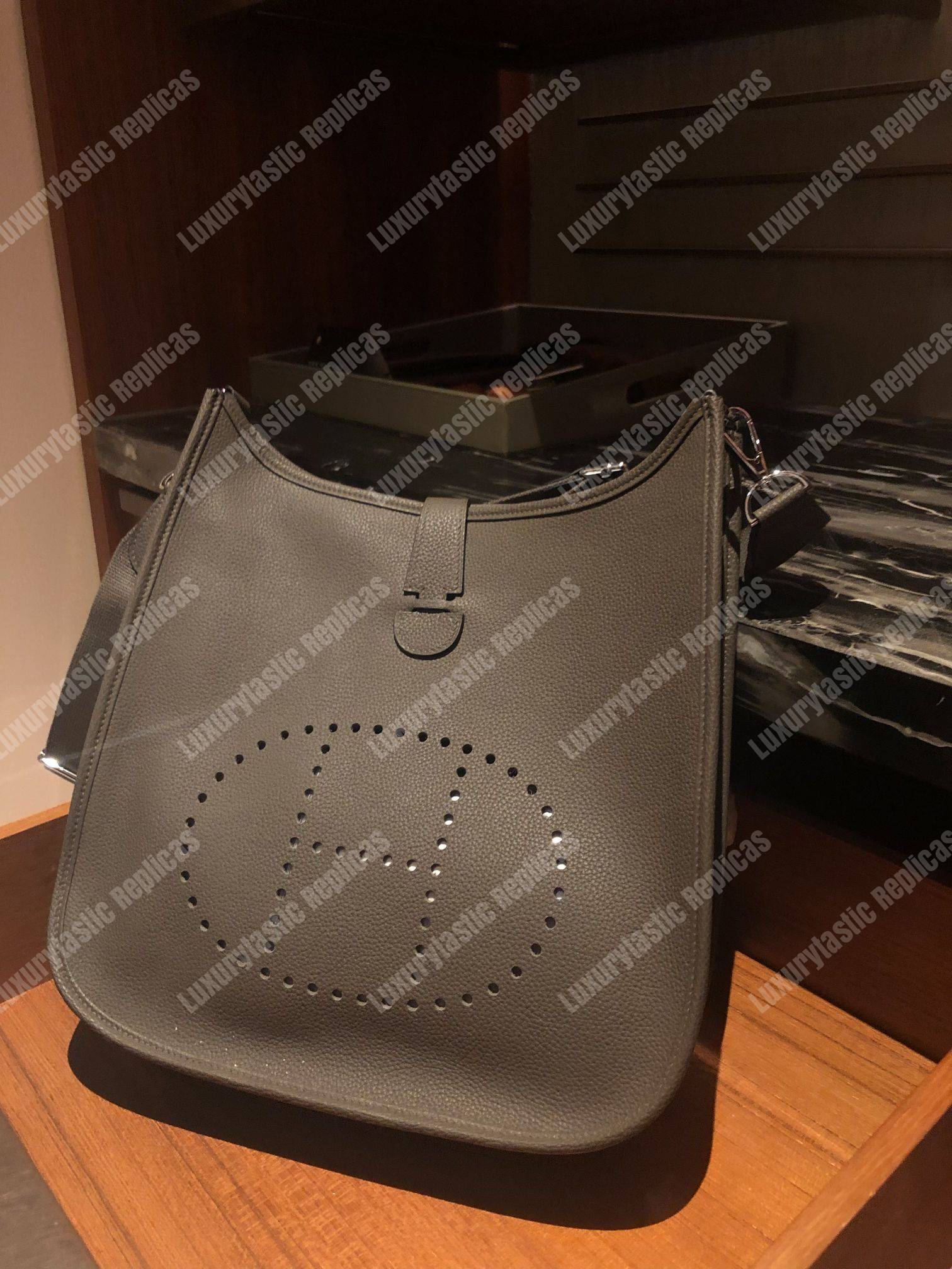 replica H**mes evelyne iii 29 clemence bag etain