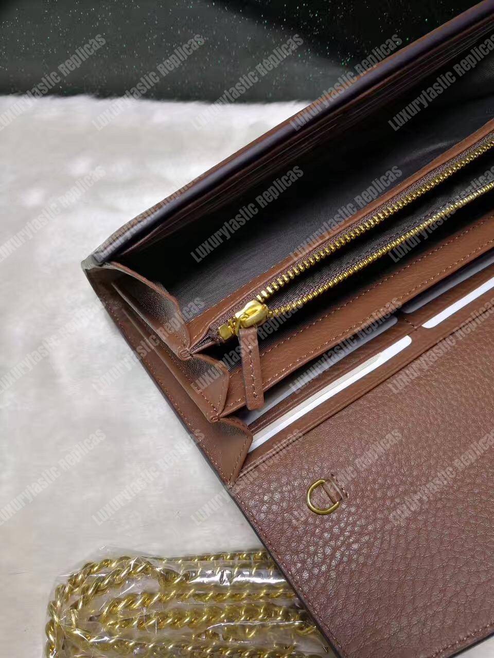 G*u*i gg marmont leather mini chain bag brown