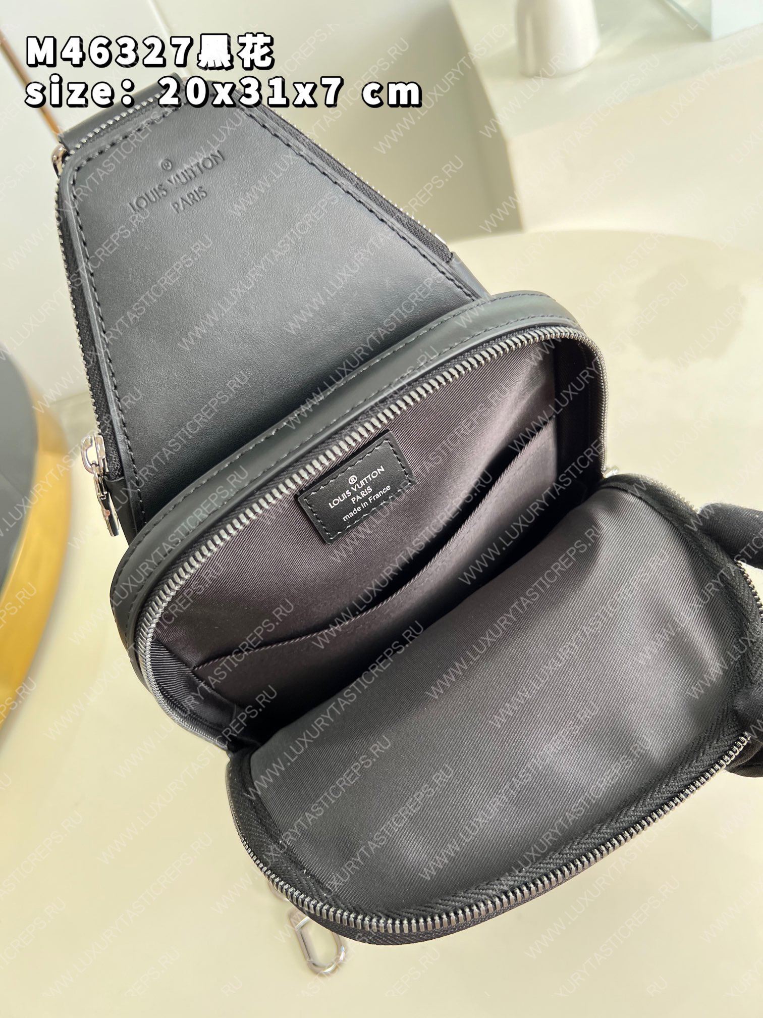 l**is V*t*n avenue slingbag monogram black/gray m46327