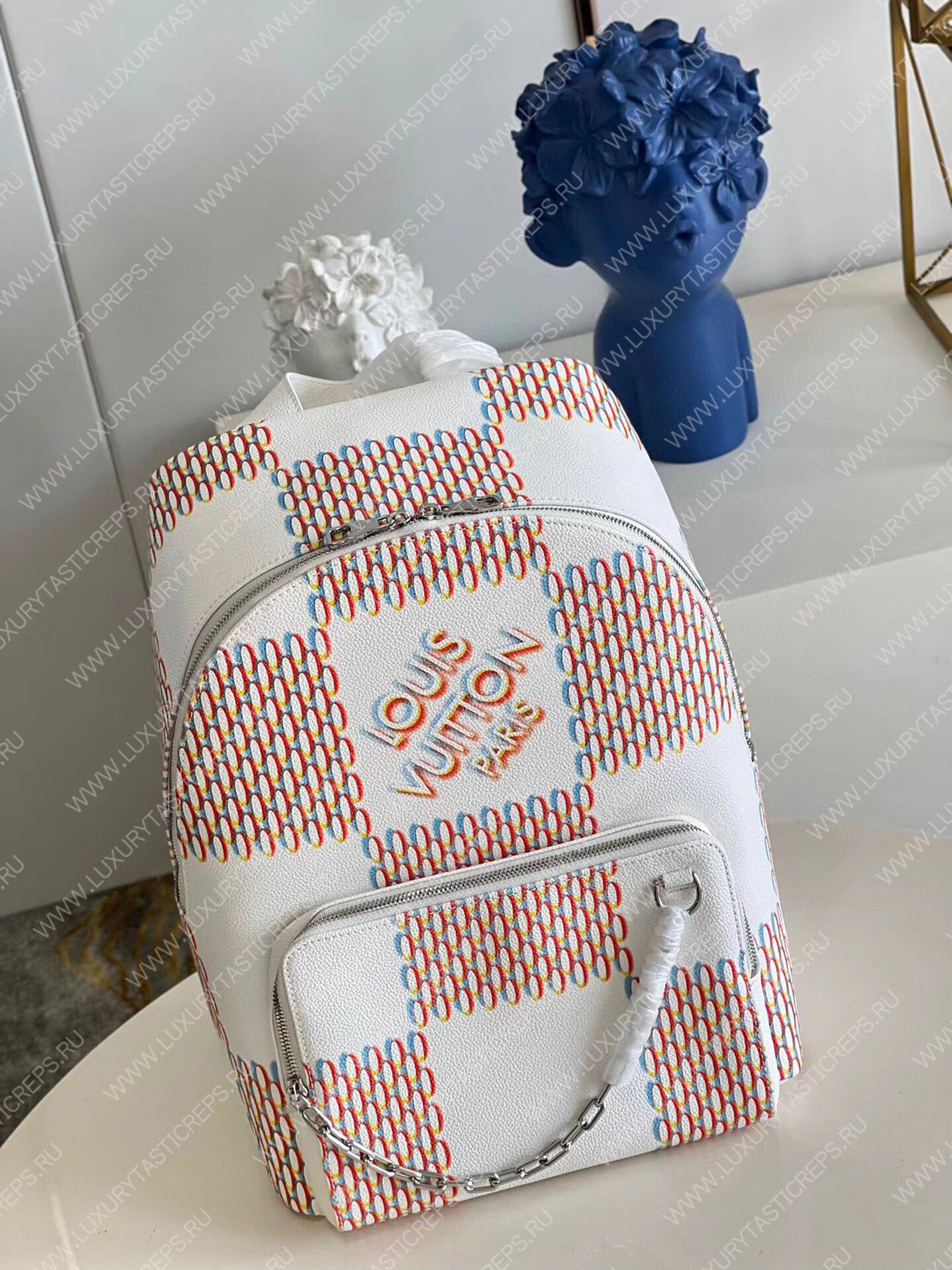 l**is V*t*n racer backpack damier white m20664