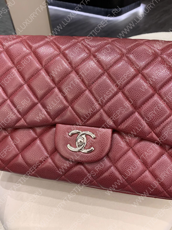 Ch*el classic flap bag burgundy a58600
