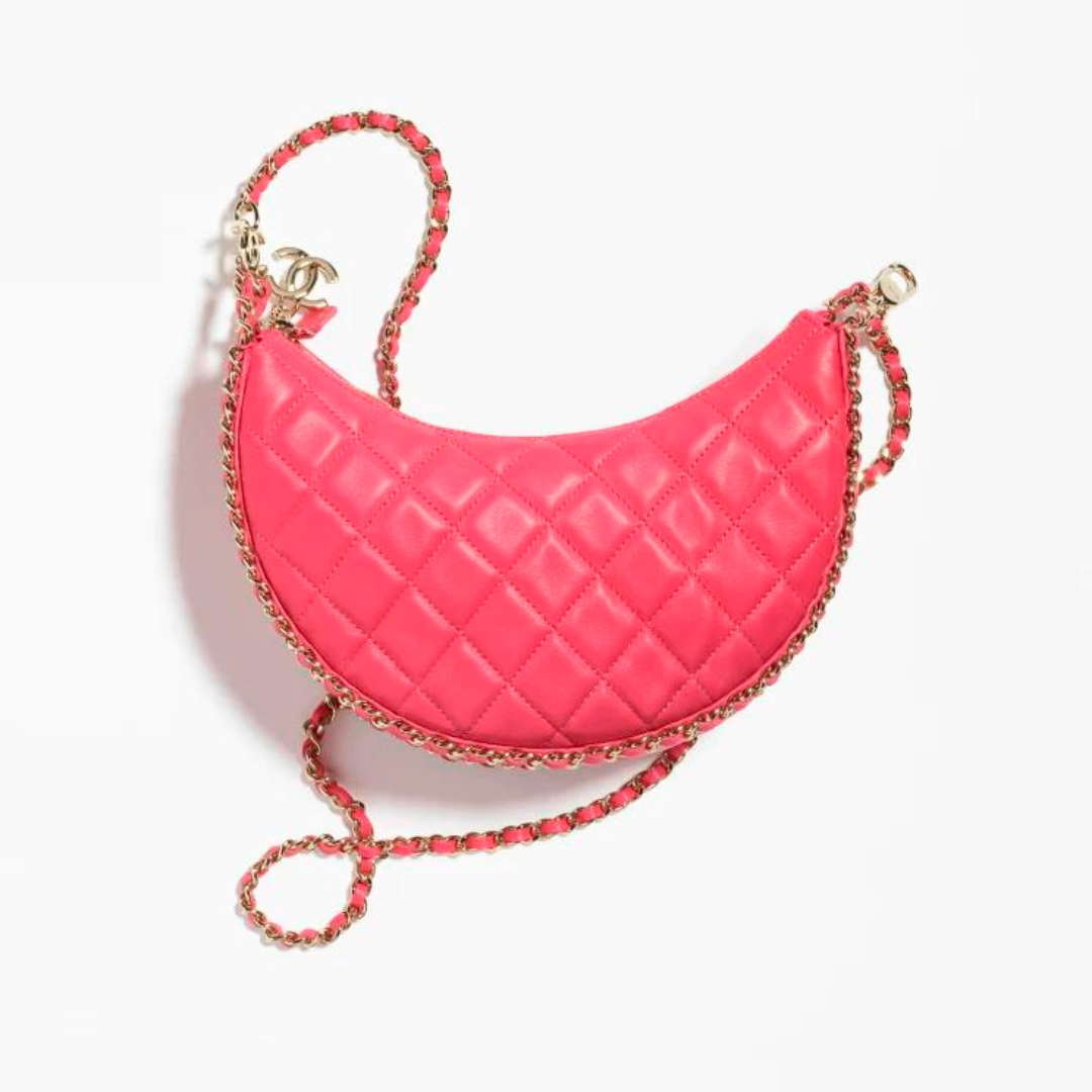 Ch*el small hobo bag pink as3917