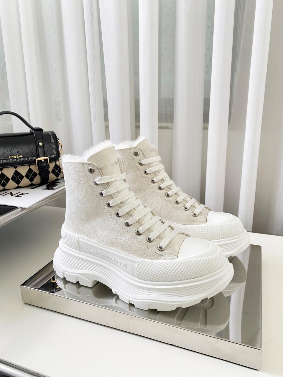 ALEXANDER MC QUEEN TREAD SLICK SNEAKERS WHITE 611706W4MV21290