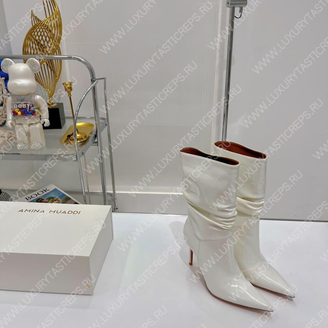 AMINA MUADDI JAHLEEL BOOTIE WHITE AM5003