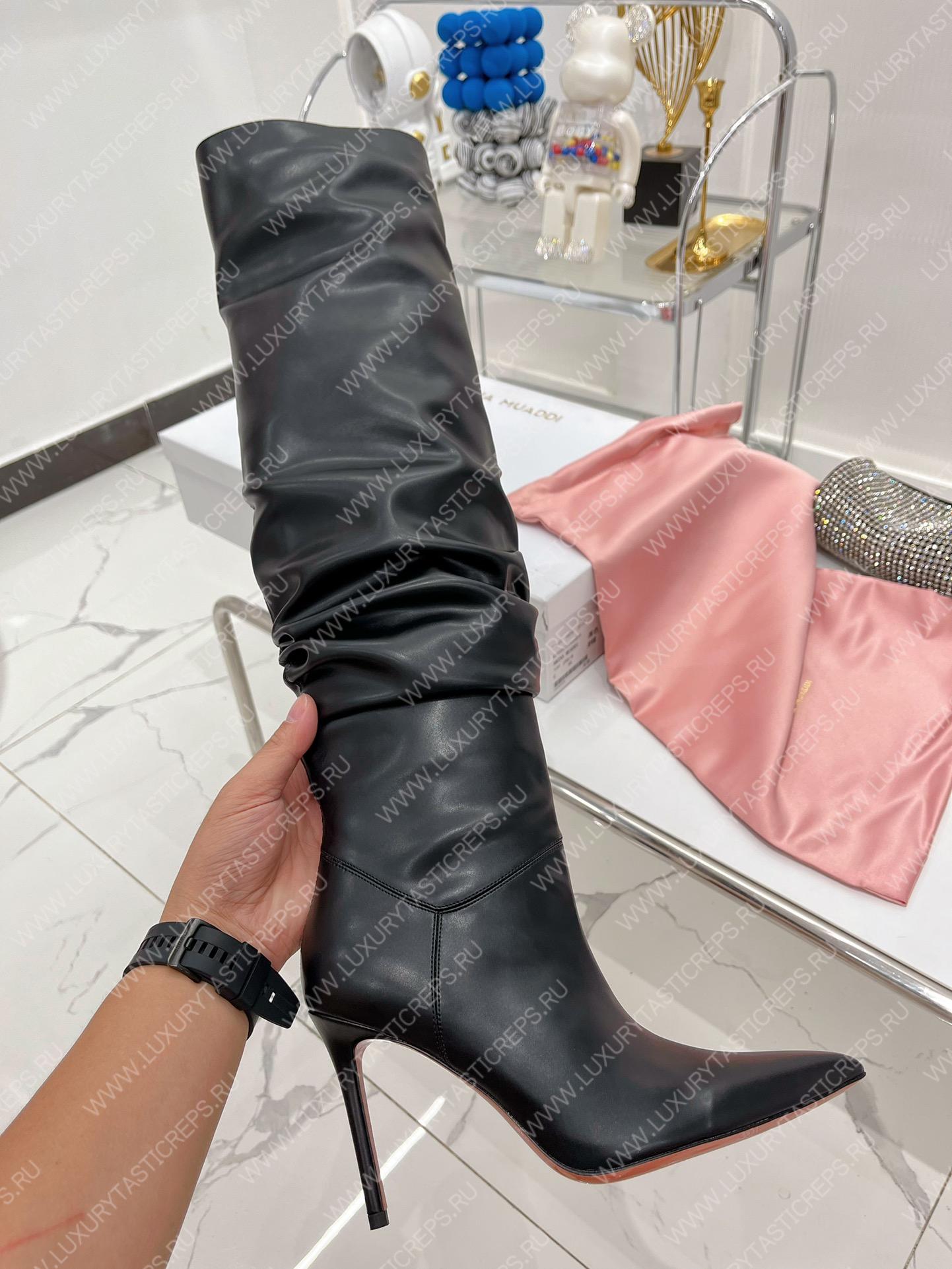 AMINA MUADDI JAHLEEL THIGH HIGH BOOT BLACK AM6000