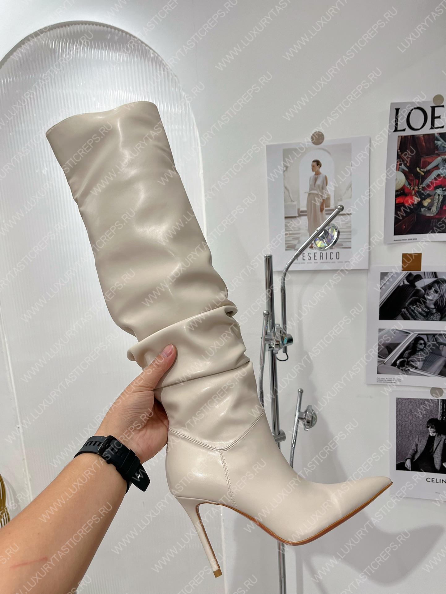 AMINA MUADDI JAHLEEL THIGH HIGH BOOT OFF WHITE AM60001