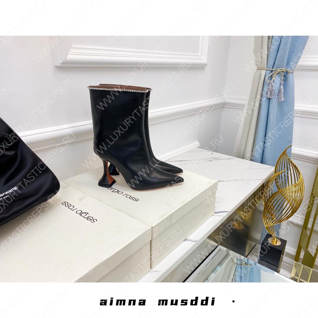 AMINA MUADDI FIONA BOOTIE BLACK AM60002