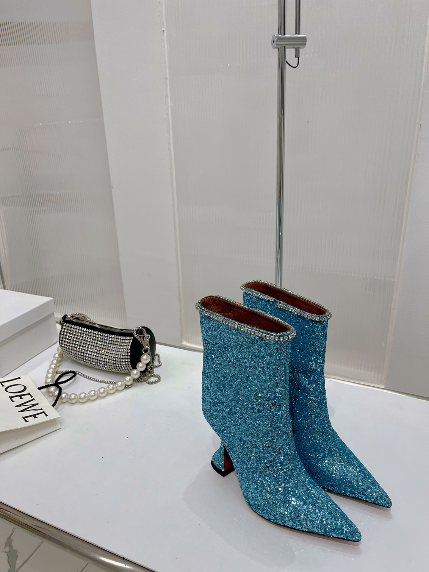 AMINA MUADDI FIONA BOOTIE BLUE AM60002