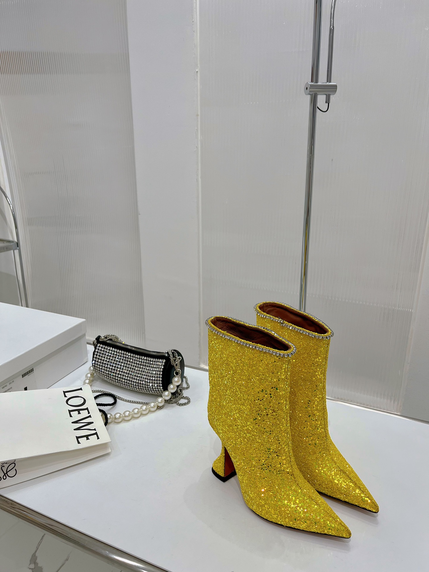 AMINA MUADDI FIONA BOOTIE YELLOW AM60002