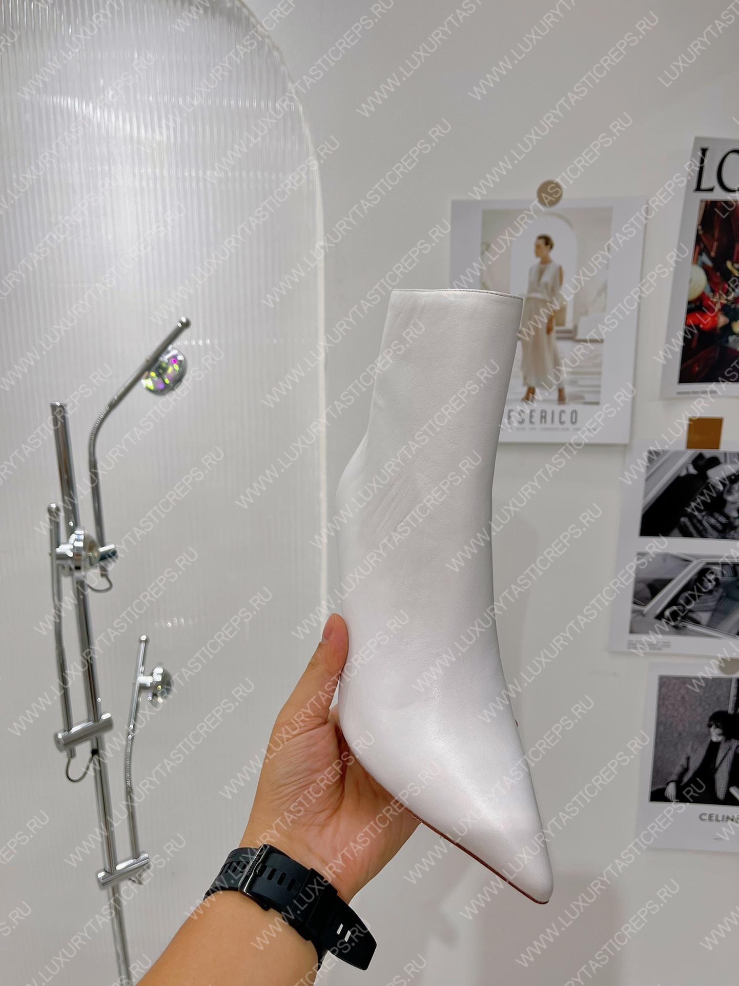 AMINA MUADDI PERNILLE BOOTIE WHITE AM60003