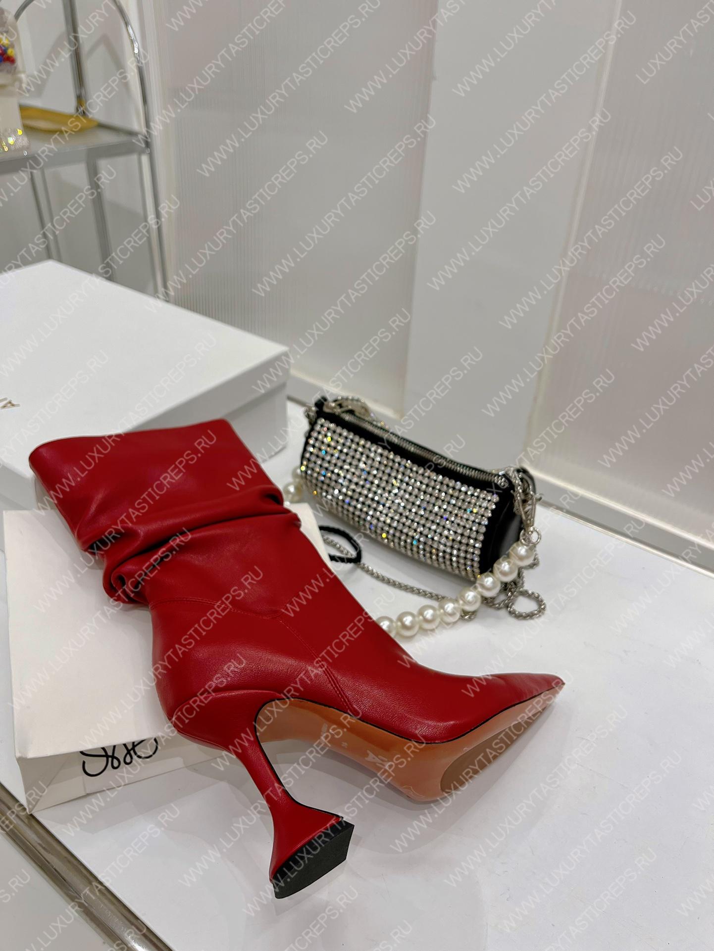 AMINA MUADDI JAHLEEL BOOTIE RED AM60004