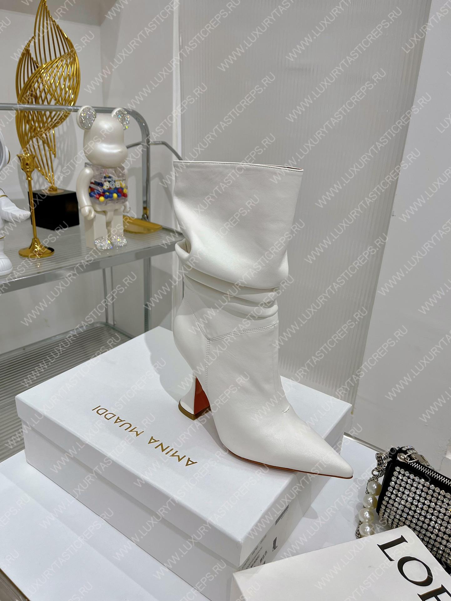 AMINA MUADDI JAHLEEL BOOTIE WHITE AM60004