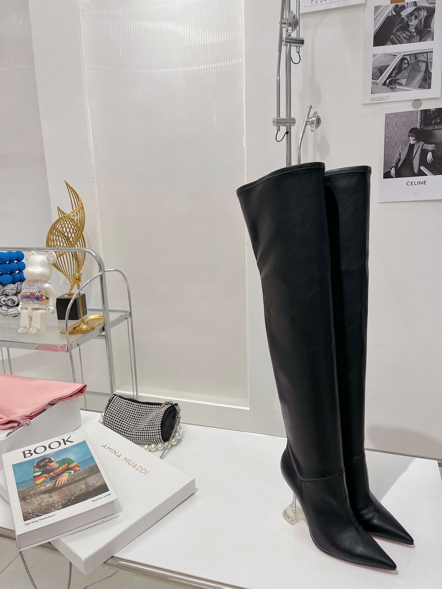 AMINA MUADDI LONG BOOT BLACK AM5001