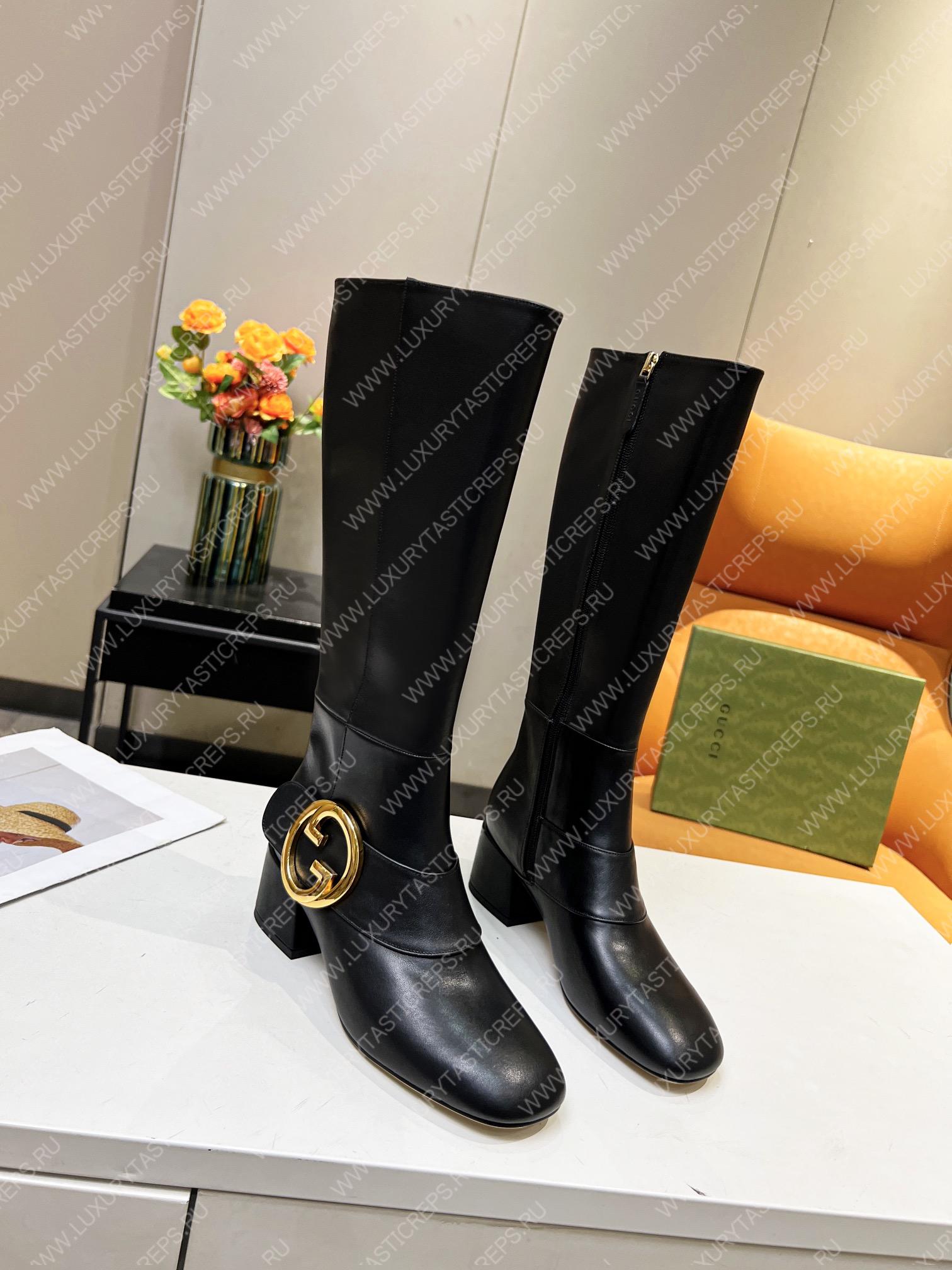 G*u*i women blondie boot black 700013