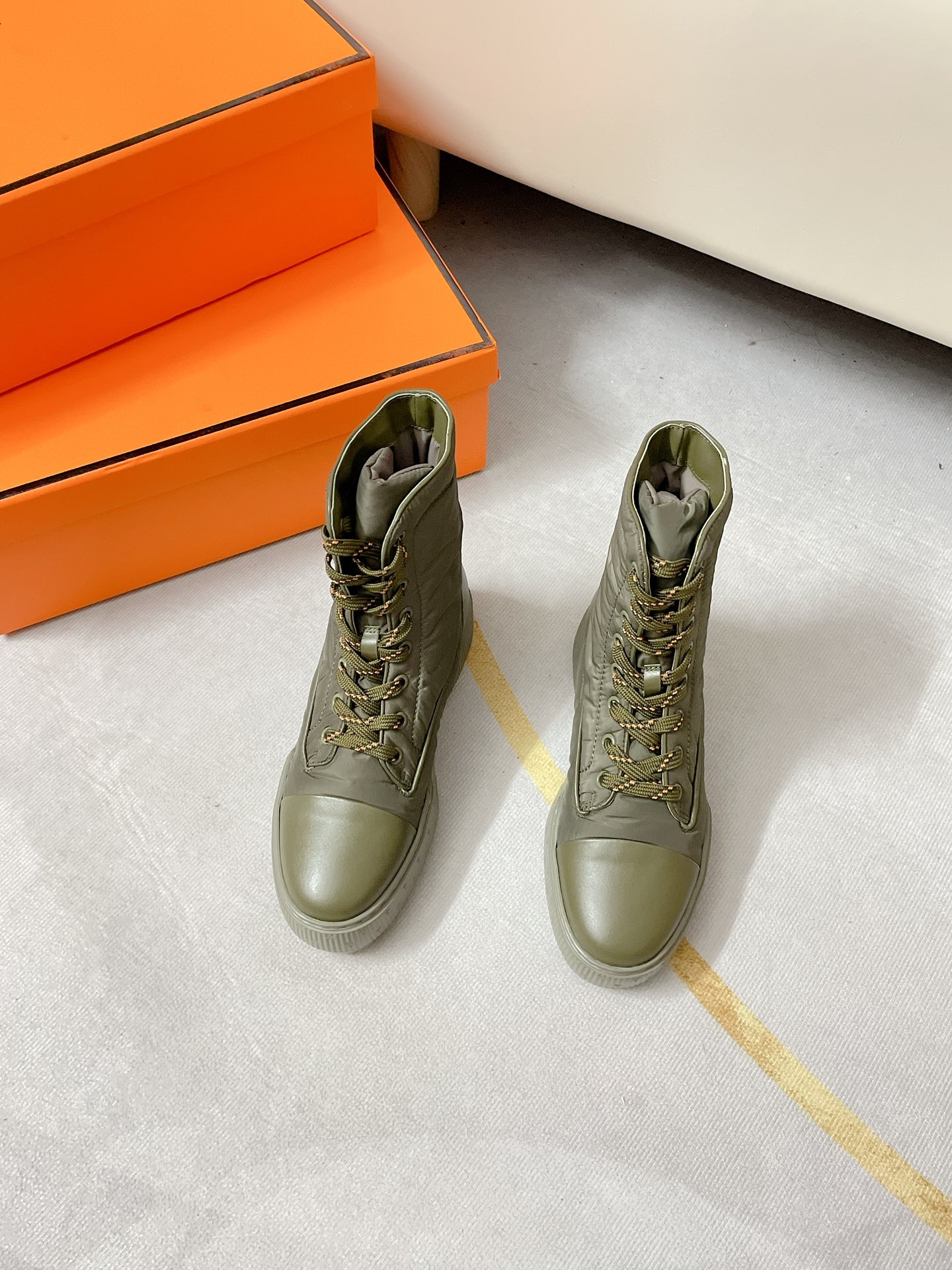 H**mes fresh ankle boot kaki h222052z