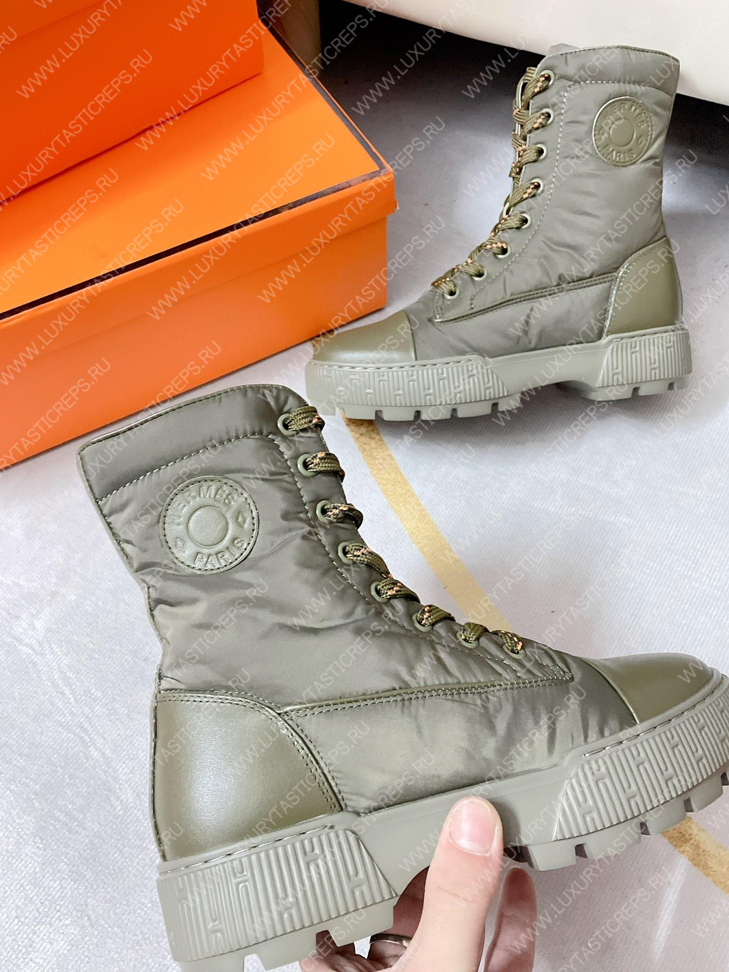 H**mes fresh ankle boot kaki h222052z