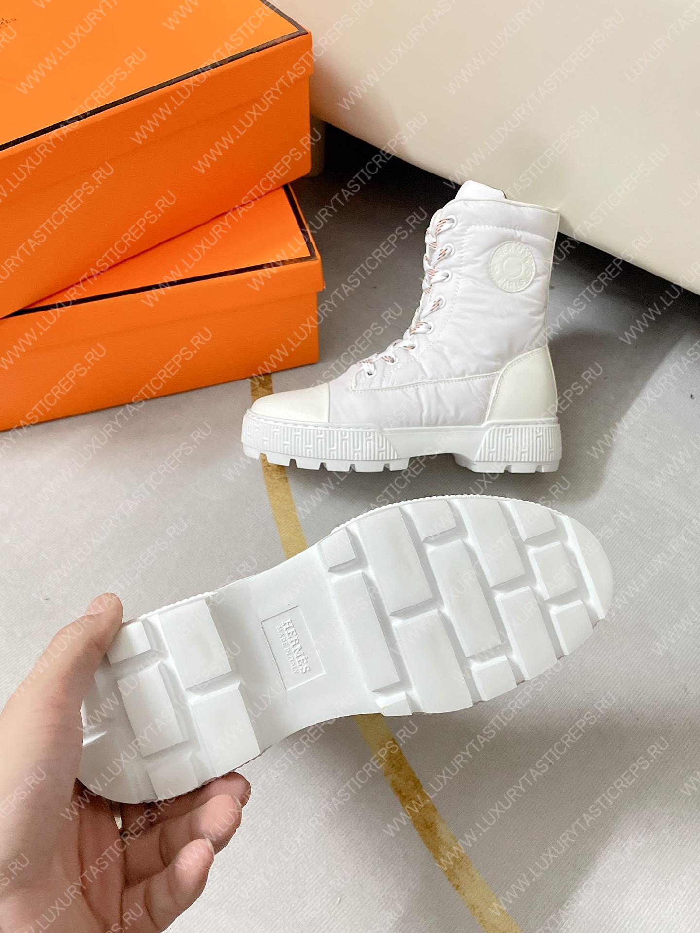H**mes fresh ankle boot white h222052z