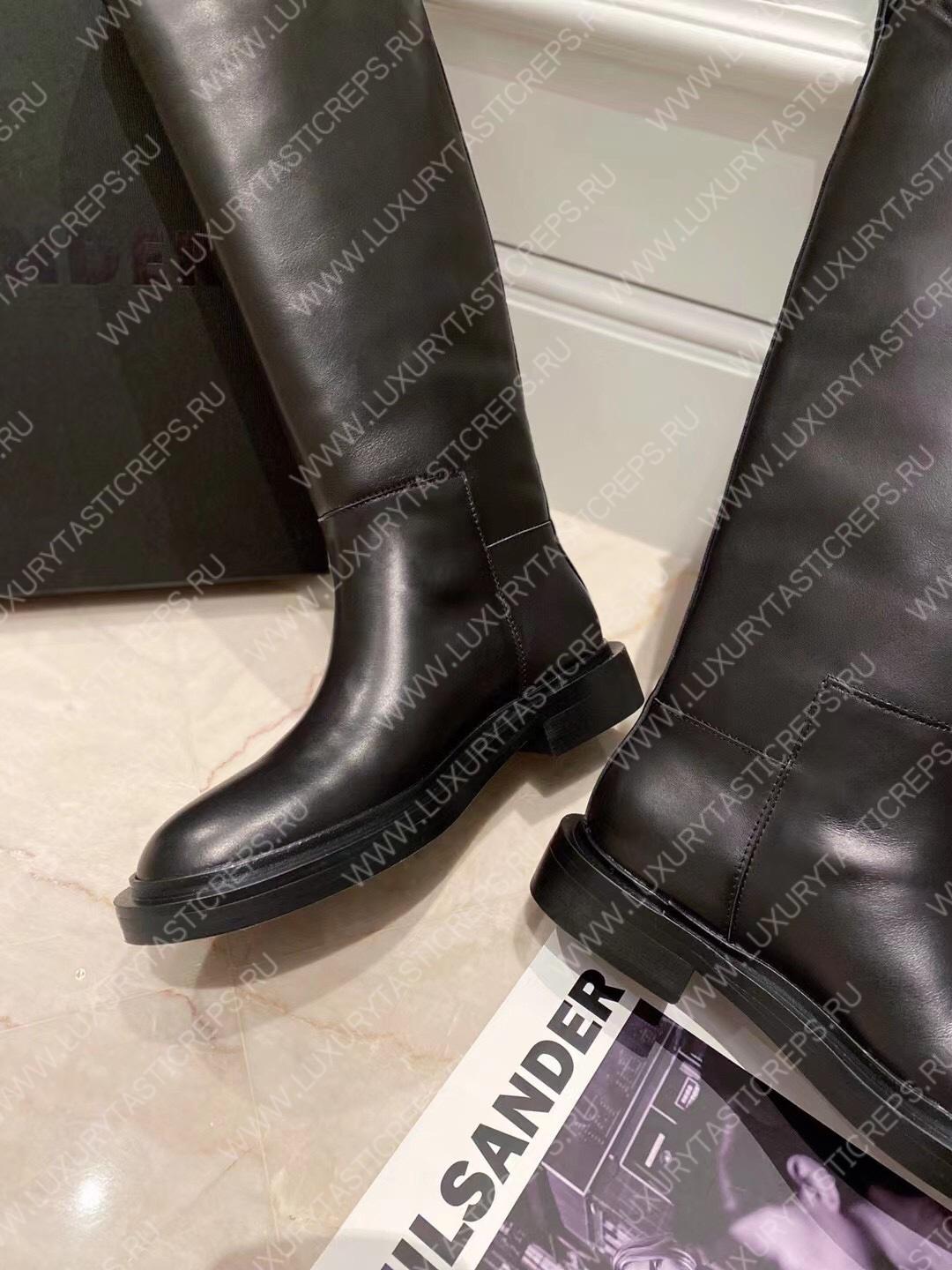 JIL SANDER TAIL RIDING BOOTS BLACK J15WW0020