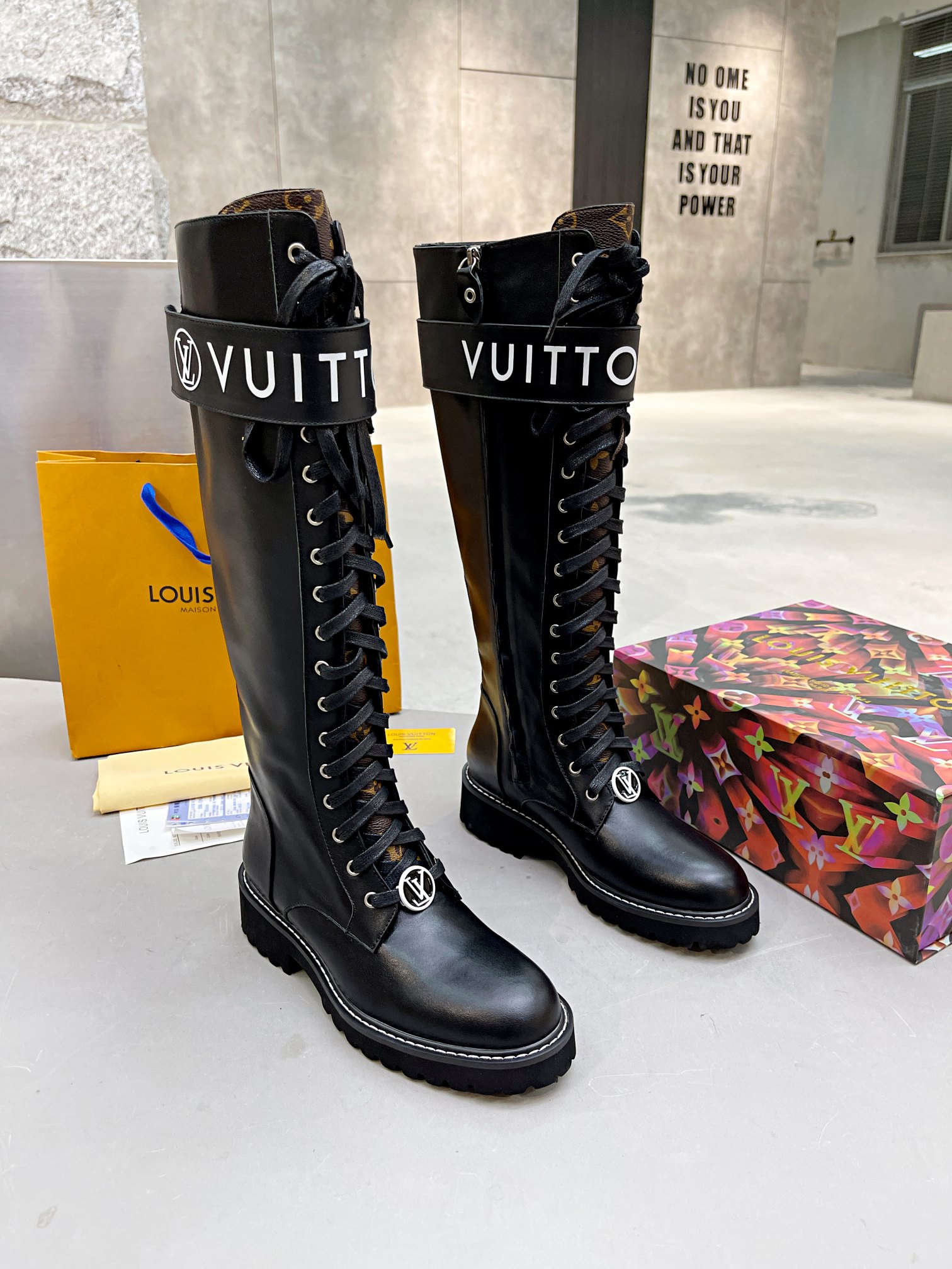 l**is V*t*n territory flat high ranger boots black 1a9h1m