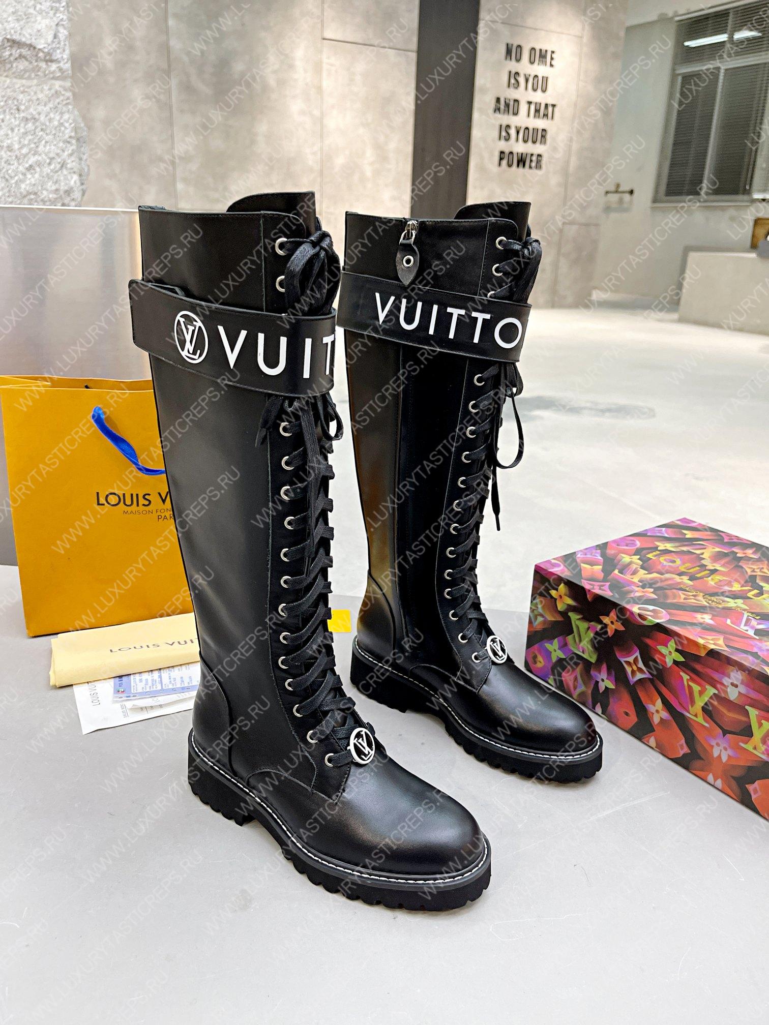 l**is V*t*n territory flat high ranger boots black 1a9h1m