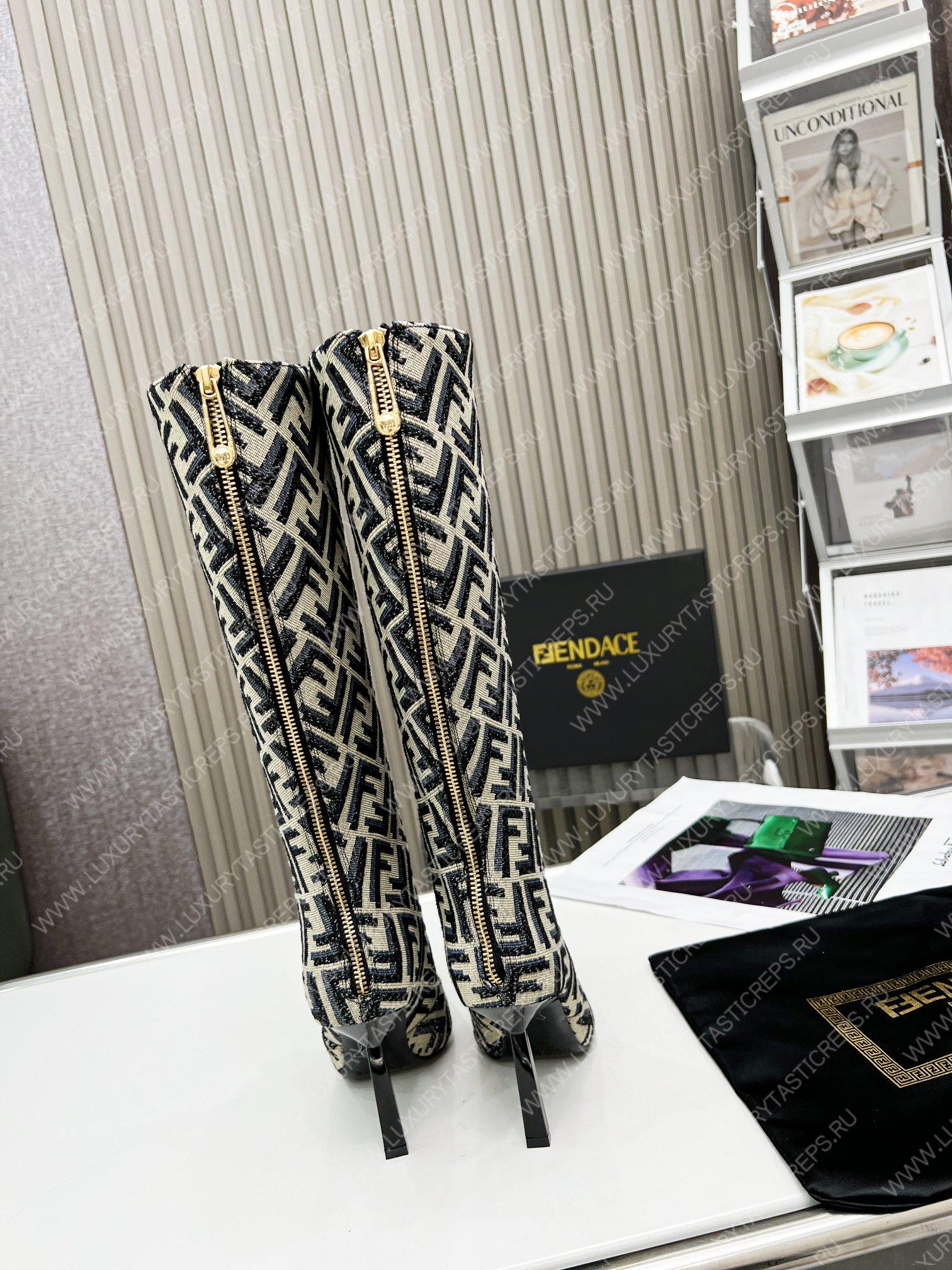 VERSACE FENDACE FF JACQUARD BOOTS MULTICOLOR 1004496