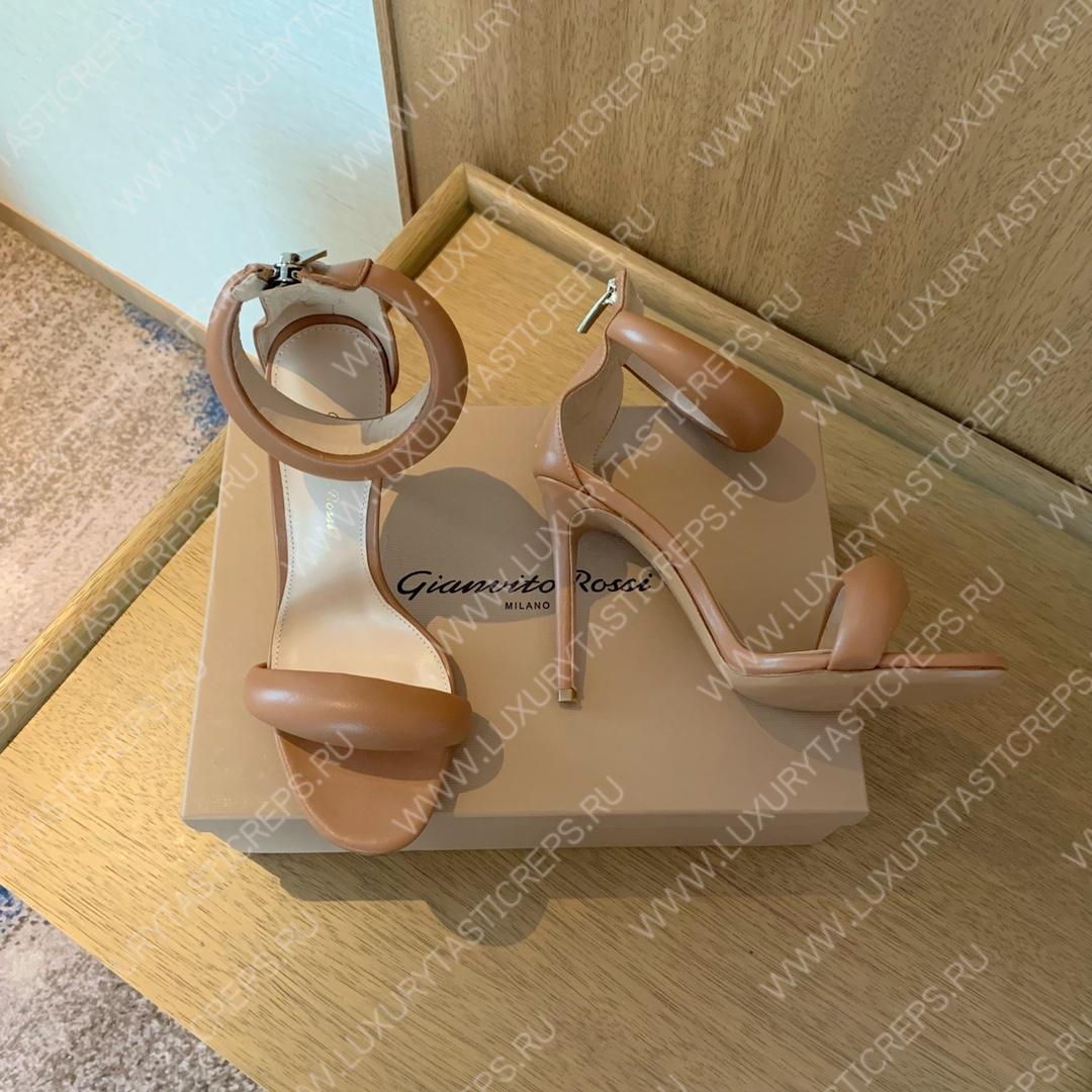 GIANVITO ROSSI BIJOUX NAPPA SANDAL BEIGE G61635