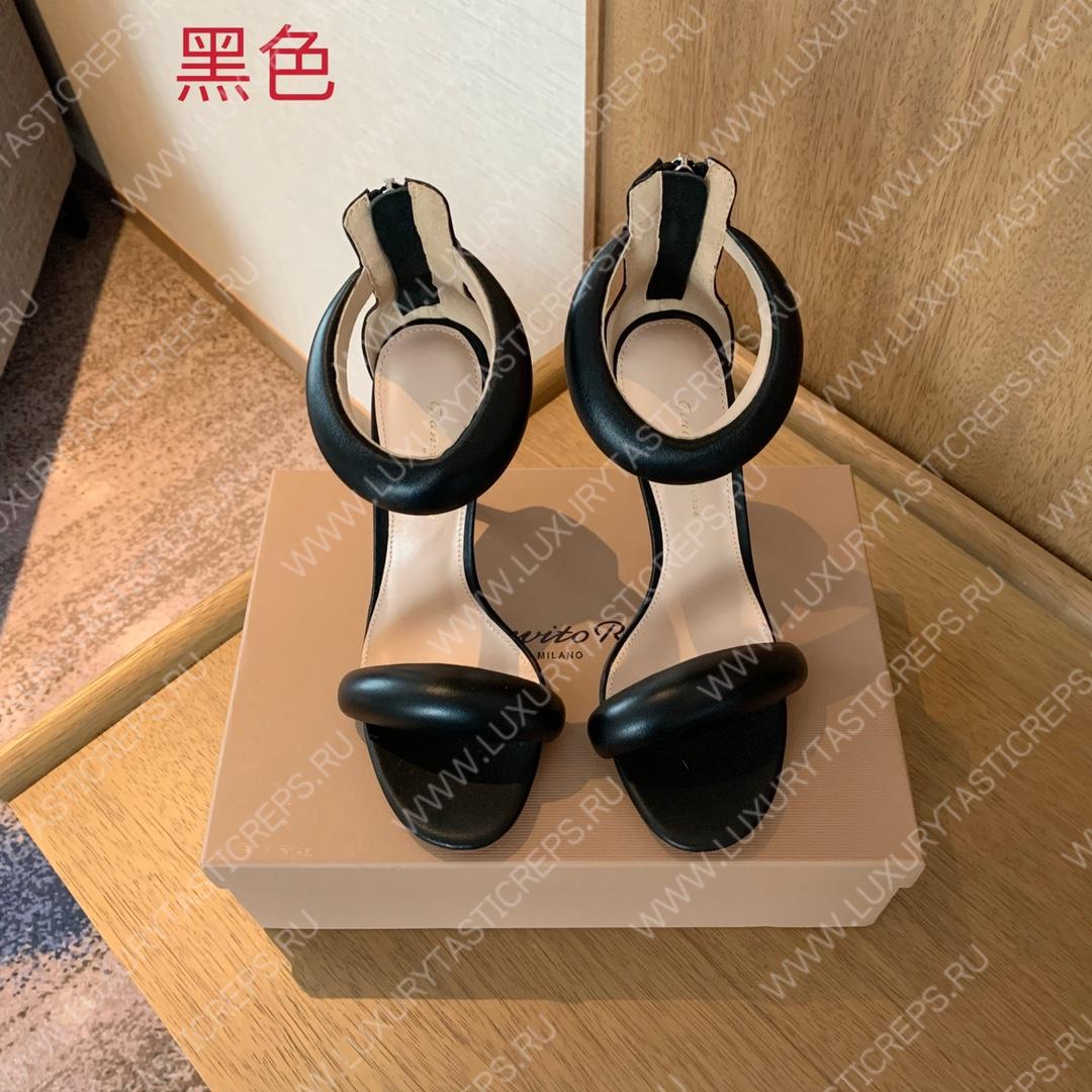 GIANVITO ROSSI BIJOUX NAPPA SANDAL BLACK G61635