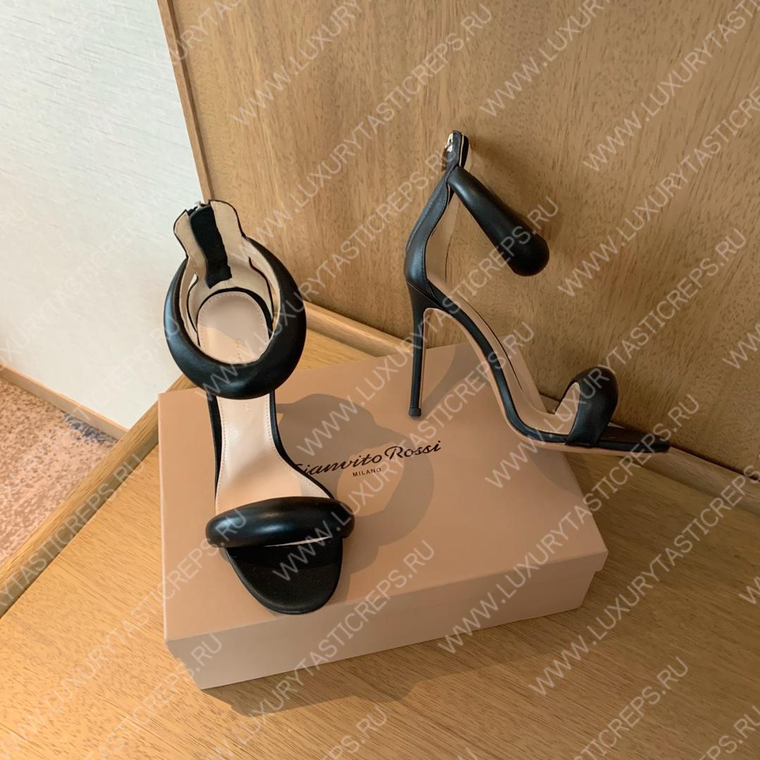 GIANVITO ROSSI BIJOUX NAPPA SANDAL BLACK G61635