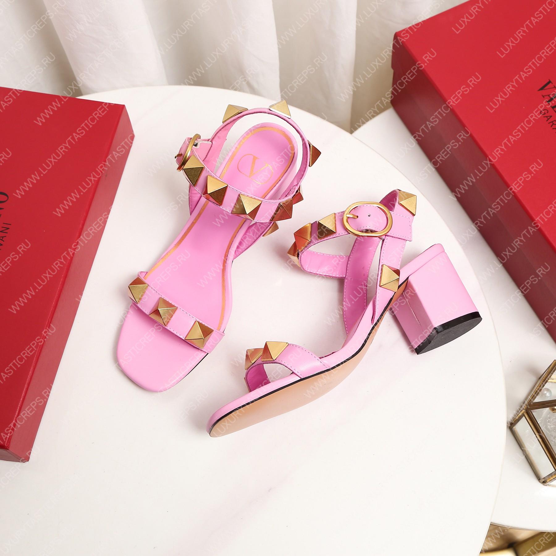 VALENTINO ROMAN STUD SANDAL PINK 1W2S0CR2ZWM