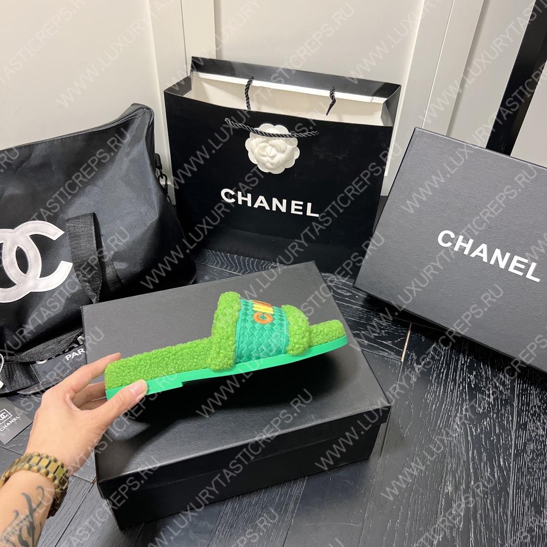 Ch*el wool slippers green g39059
