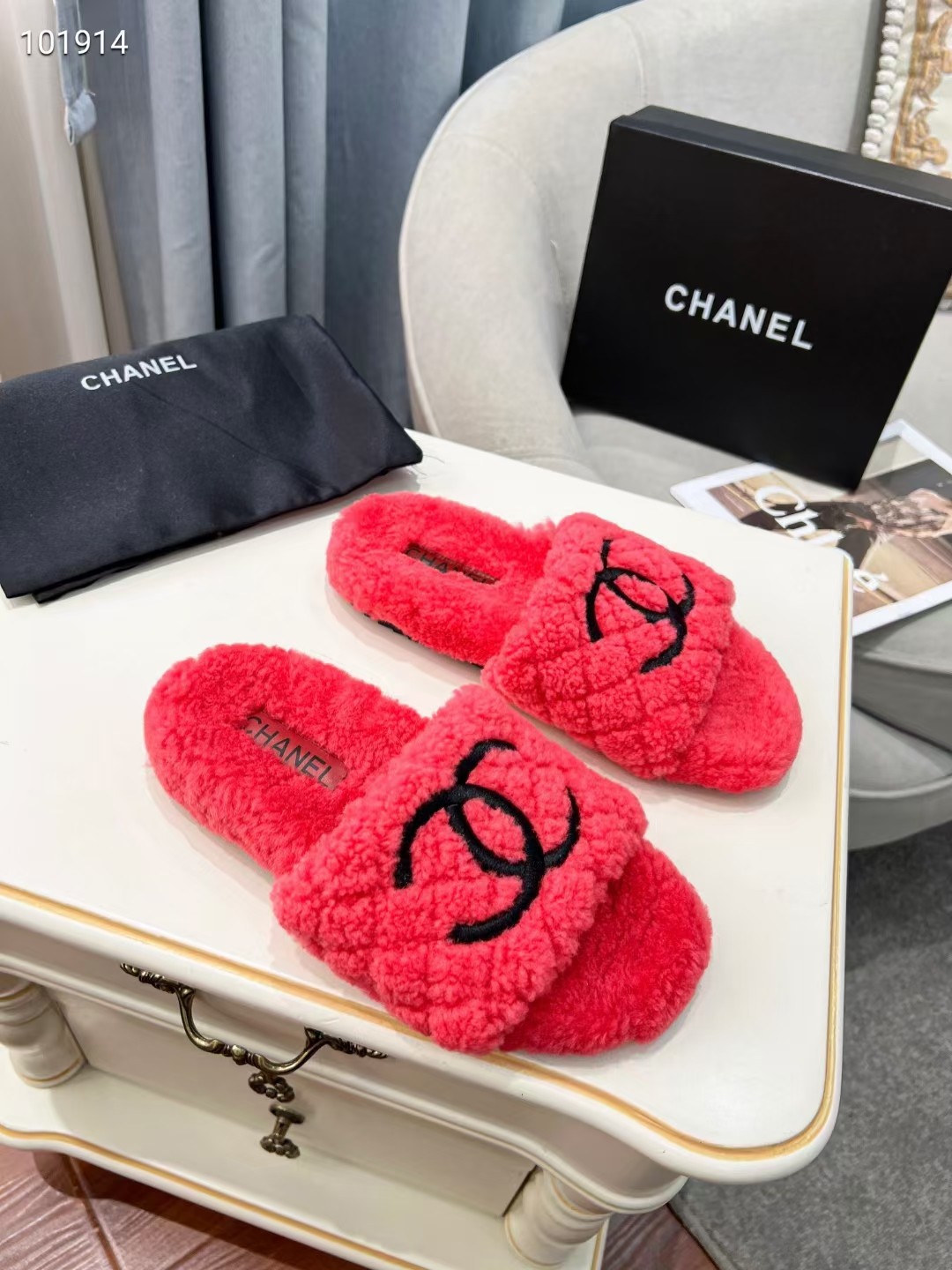 Ch*el wool mules pink g39059