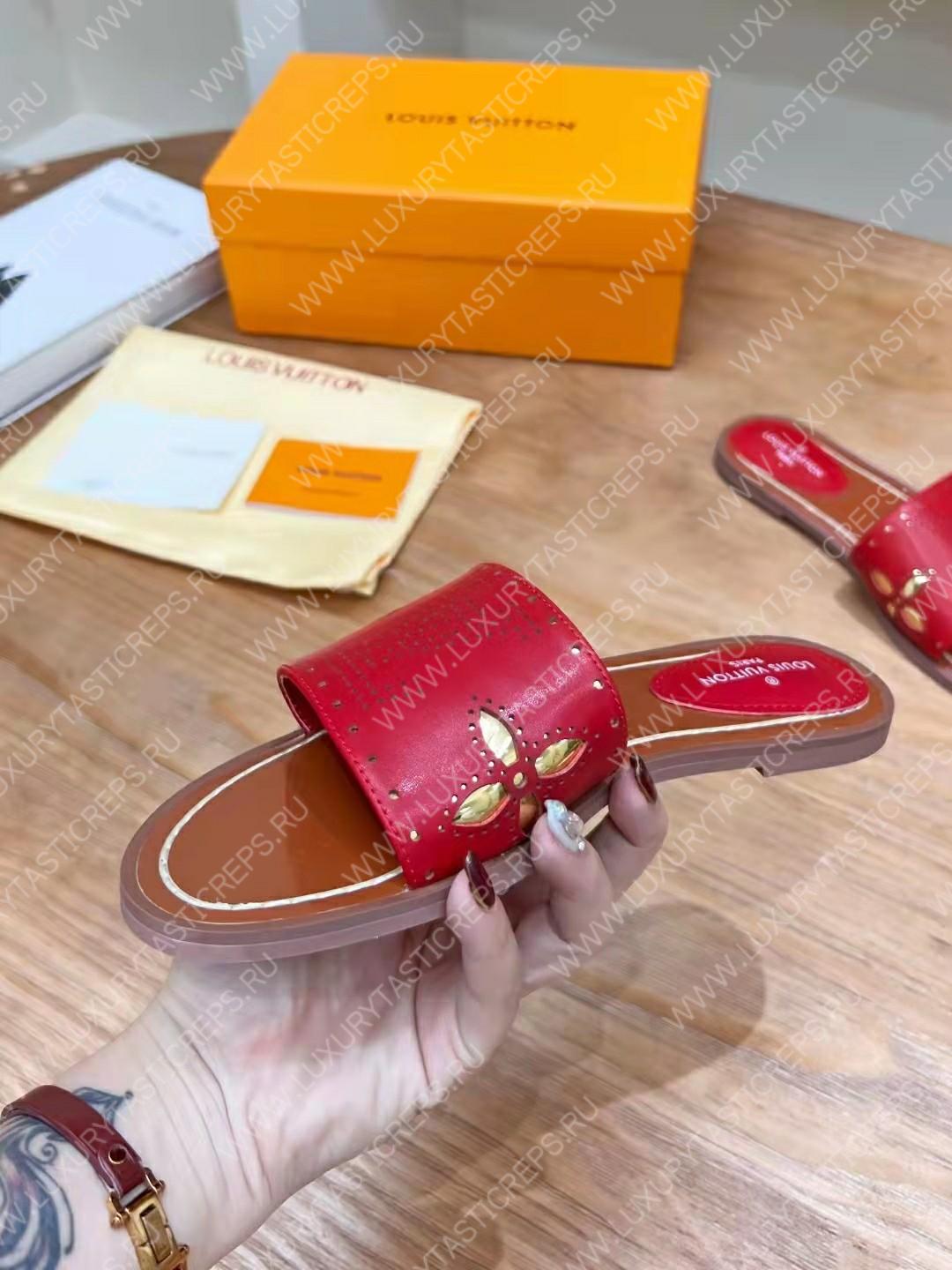 l**is V*t*n flat mule red 1aadiw