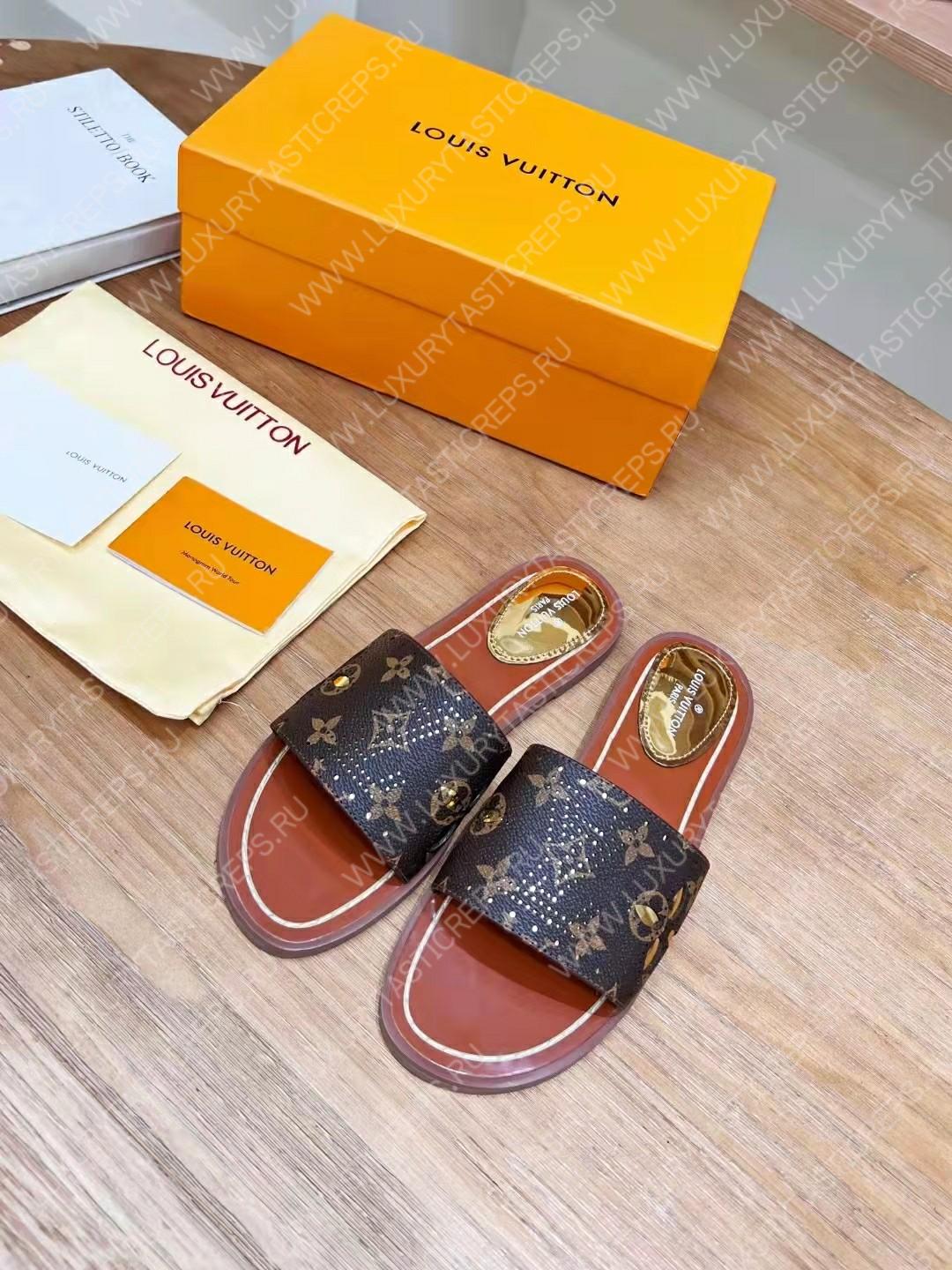 l**is V*t*n flat mule monogram coated canvas 1aadiw